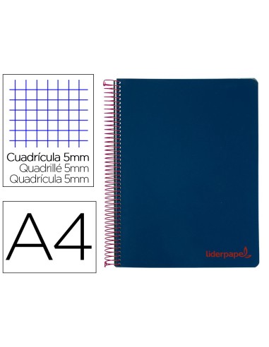 CUADERNO ESP. WONDER A4 T.PLASTICO MICRO 5MM 5B 4T. 120H 90GR. AZ.