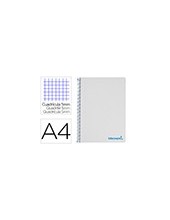 CUADERNO ESP. WONDER A4 T.PLASTICO MICRO 5MM 5B 4T. 120H 90GR. GRIS 2