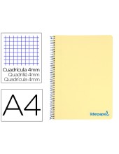 CUADERNO ESP. WONDER A4 T.PLASTICO 4MM 80H 90GR. AM. *74930