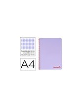 CUADERNO ESP. WONDER A4 T.PLASTICO 4MM 80H 90GR. VIO. *74932 2