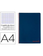 CUADERNO ESP. WONDER A4 T.PLASTICO 4MM 80H 90GR. AZ. MARINO