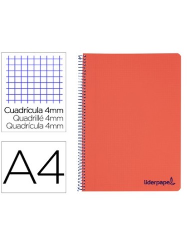 CUADERNO ESP. WONDER A4 T.PLASTICO 4MM 80H 90GR. RJ.