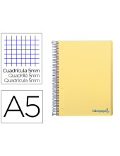 CUADERNO ESP. WONDER A5 T.PLASTICO MICRO 5MM 5B 6T. 120H 90GR. AM.