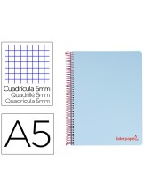 CUADERNO ESP. WONDER A5 T.PLASTICO MICRO 5MM 5B 6T. 120H.90GR. AZ.