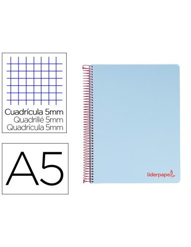 CUADERNO ESP. WONDER A5 T.PLASTICO MICRO 5MM 5B 6T. 120H.90GR. AZ.