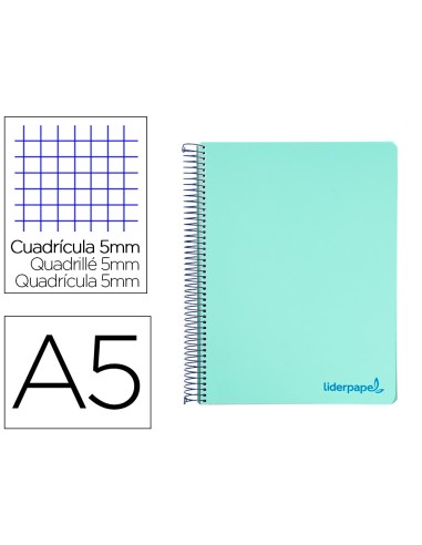 CUADERNO ESP. WONDER A5 T.PLASTICO MICRO 5MM 5B 6T. 120H 90GR. VE.