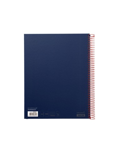 CUADERNO ESP. JOLLY A4 T.FORRADA MICRO 5MM 5B 4T.140H.75GR. AZ.
