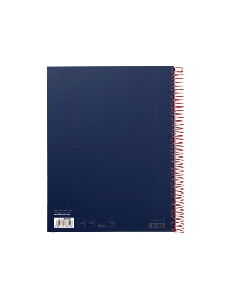 CUADERNO ESP. JOLLY A4 T.FORRADA MICRO 5MM 5B 4T.140H.75GR. AZ.