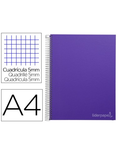 CUADERNO ESP. JOLLY A4 T.FORRADA MICRO 5MM 5B 4T.60H.60GR.VIO *59234