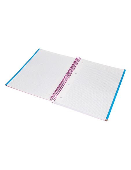 CUADERNO ESP. JOLLY A4 T.FORRADA MICRO 5MM 5B 4T.140H 75GR. ROSA