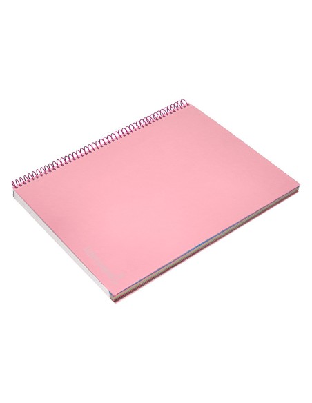 CUADERNO ESP. JOLLY A4 T.FORRADA MICRO 5MM 5B 4T.140H 75GR. ROSA