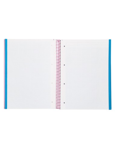 CUADERNO ESP. JOLLY A4 T.FORRADA MICRO 5MM 5B 4T.140H 75GR. ROSA