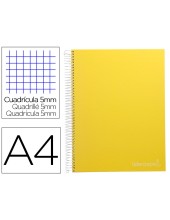 CUADERNO ESP. JOLLY A4 T.FORRADA MICRO 5MM 5B 4T.140H 75GR. AM.