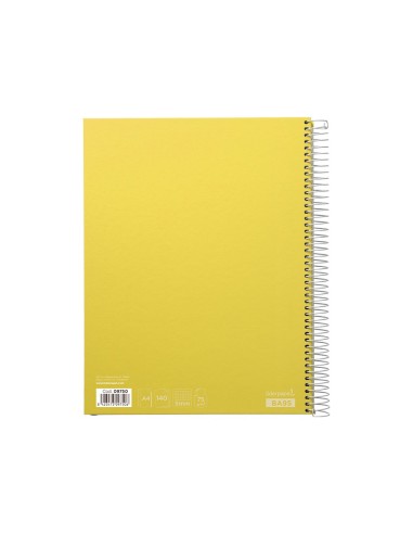 CUADERNO ESP. JOLLY A4 T.FORRADA MICRO 5MM 5B 4T.140H 75GR. AM.