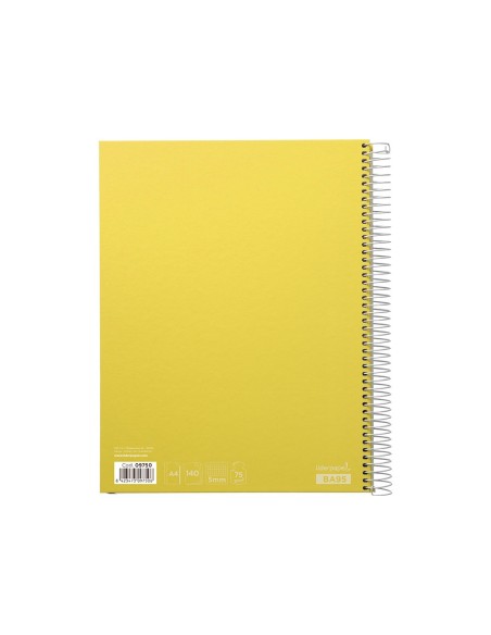 CUADERNO ESP. JOLLY A4 T.FORRADA MICRO 5MM 5B 4T.140H 75GR. AM.