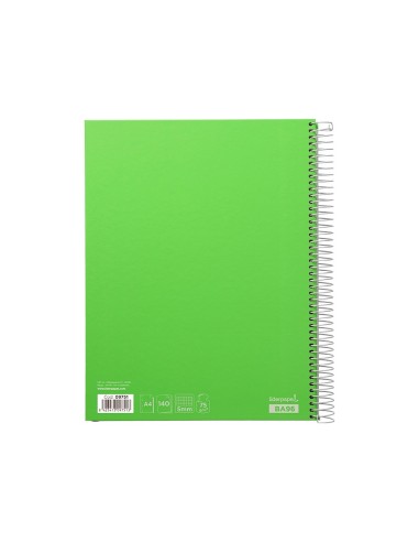 CUADERNO ESP. JOLLY A4 T.FORRADA MICRO 5MM 5B 4T.140H 75GR.VE.