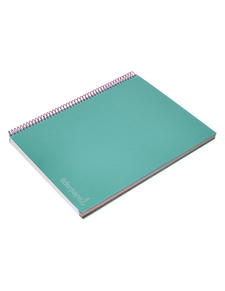 CUADERNO ESP. JOLLY A4 T.FORRADA MICRO 5MM 5B 4T.140H 75GR. TURQ.