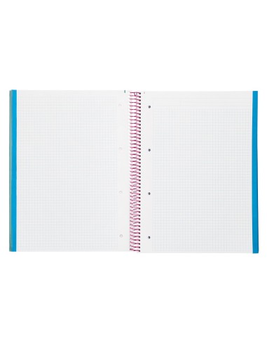 CUADERNO ESP. JOLLY A4 T.FORRADA MICRO 5MM 5B 4T.140H 75GR. TURQ.