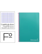 CUADERNO ESP. WITTY FL. T.DURA 4MM 80H. 75GR. TURQ.