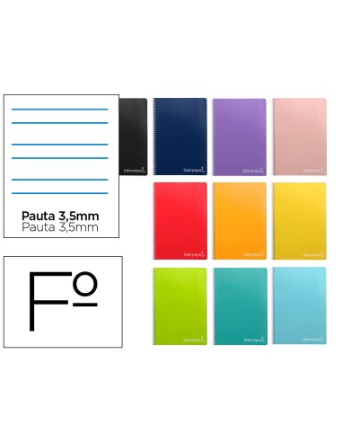 CUADERNO ESP. WITTY FL. T.DURA PAUTA 3.5MM 80H 75GR. SURT.*44271