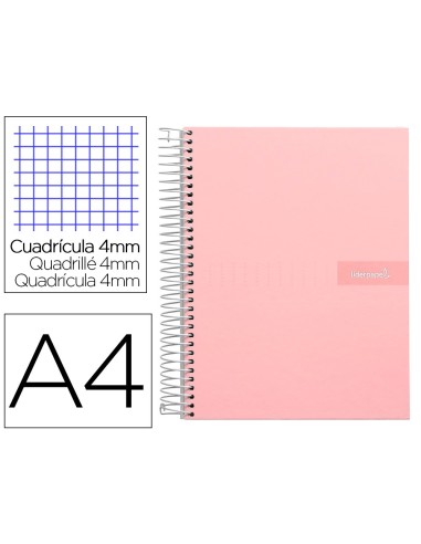 CUADERNO ESP. CRAFTY A4 T.FORRADA 4MM 80H. 90GR. ROSA