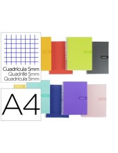 CUADERNO ESP. CRAFTY A4 T.FORRADA 5MM 80H. 90GR. SURT.