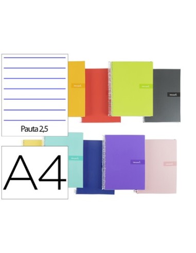 CUADERNO ESP. CRAFTY A4 T.FORRADA PAUTA 2.5MM 80H. 90GR. SURT.