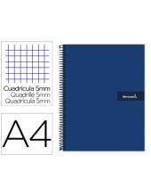 CUADERNO ESP. CRAFTY A4 T.FORRADA 5MM 5B 4T.120H.90GR. AZ .*32895