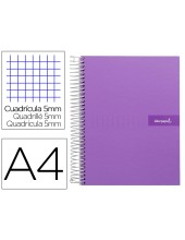 CUADERNO ESP. CRAFTY A4 T.FORRADA MICRO 120H 90GR. 5MM 5B.4T. VIO.