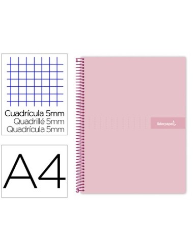 CUADERNO ESP. CRAFTY A4 T.FORRADA MICRO 120H 90GR. 5MM.5B.4T. ROSA