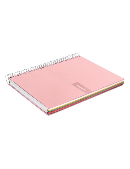 CUADERNO ESP. CRAFTY A4 T.FORRADA MICRO 120H 90GR. 5MM.5B.4T. ROSA