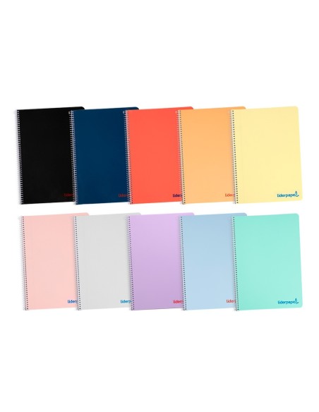 CUADERNO ESP. WONDER A4 T.PLASTICO LISO 80H 90GR. COL. SURT.