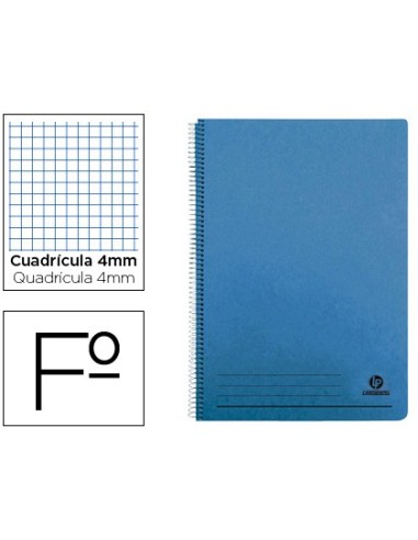 CUADERNO ESP. LIDERPAPEL FL. T.DURA 4MM 100H. 70GR. AZ.