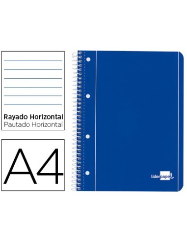 CUADERNO ESP. LIDERPAPEL A4 T.BLANDA MICRO HOR.4T. 80H 70GR. AZ.