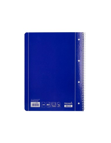 CUADERNO ESP. LIDERPAPEL A4 T.BLANDA MICRO HOR.4T. 80H 70GR. AZ.