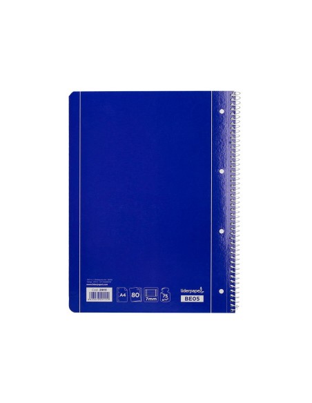 CUADERNO ESP. LIDERPAPEL A4 T.BLANDA MICRO HOR.4T. 80H 70GR. AZ.