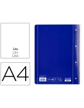 CUADERNO ESP. LIDERPAPEL A4 T.BLANDA MICRO LISO 4T. 80H 70GR. AZ.