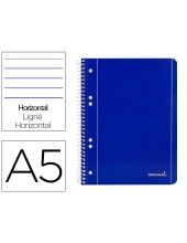 CUADERNO ESP. LIDERPAPEL A5 T.BLANDA MICRO HOR 6T. 80H. 70GR. AZ.