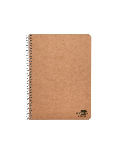 CUADERNO ESP. ECOUSE A5 T.CARTON RECICLADO KRAFT 4MM 80H. 60GR.