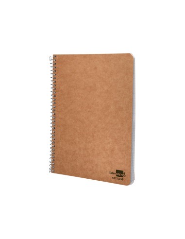 CUADERNO ESP. ECOUSE A5 T.CARTON RECICLADO KRAFT 4MM 80H. 60GR.