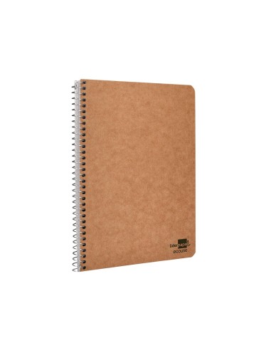 CUADERNO ESP. ECOUSE A5 T.CARTON RECICLADO KRAFT 4MM 80H. 60GR.