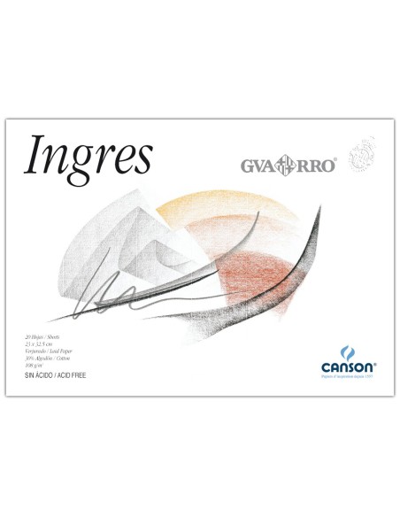 BLOC ENCOLADO INGRES DIBUJO 230X325MM 20H. 108GR.