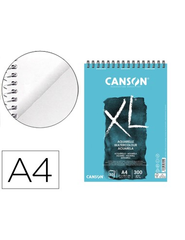 CUADERNO ESP. CANSON DIBUJO A4 ACUARELA GRANO FINO MICRO 30H. 300GR.