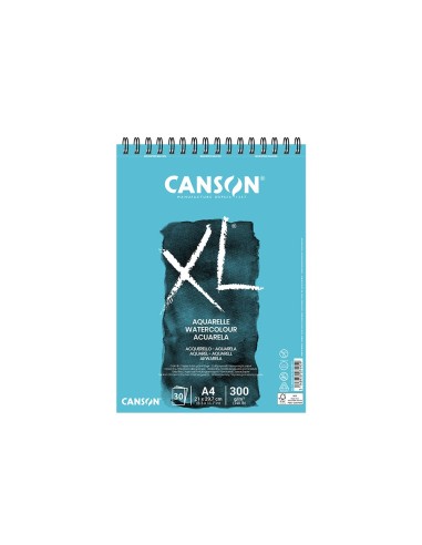 CUADERNO ESP. CANSON DIBUJO A4 ACUARELA GRANO FINO MICRO 30H. 300GR.