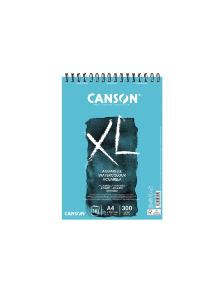 CUADERNO ESP. CANSON DIBUJO A4 ACUARELA GRANO FINO MICRO 30H. 300GR.