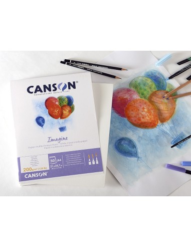 BLOC ENCOLADO CANSON DIBUJO A4 50H. 200GR. BLOC ENCOLADO CANSON DIBUJO A4 50H. 200GR.