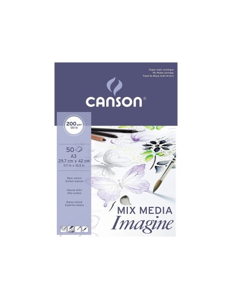 BLOC ENCOLADO CANSON DIBUJO A3 50H. 200GR. BLOC ENCOLADO CANSON DIBUJO A3 50H. 200GR.