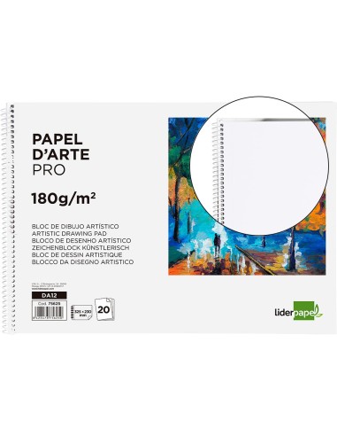 CUADERNO ESP. LIDERPAPEL DIBUJO 230X325MM 20H. 180GR.