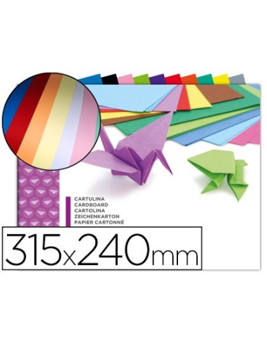 BLOC LIDERPAPEL MANUALIDADES 240X315MM CARTULINA 10H. SURT.