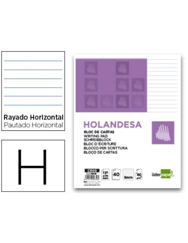 BLOC CARTAS HOLANDESA RAYADO